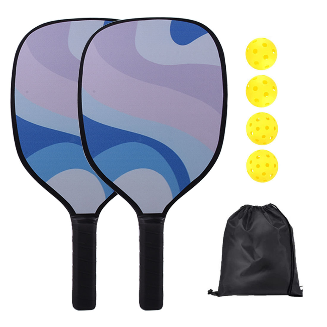 Wood Pickleball Paddles Kit 2