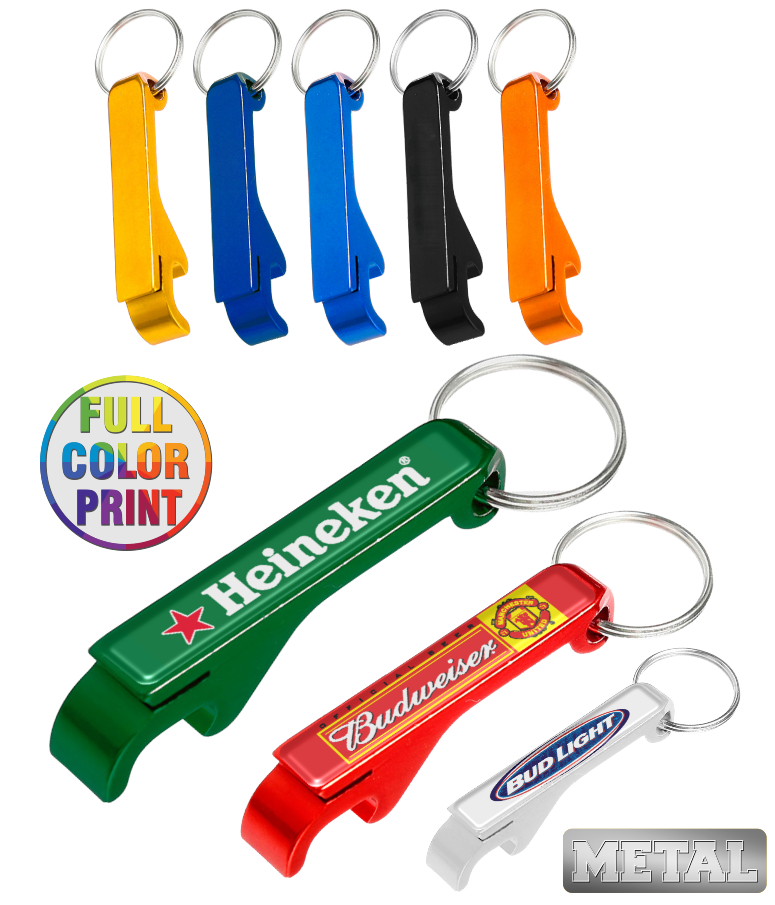 Aluminum Beer Bottle Opener Full Color Keychain 2