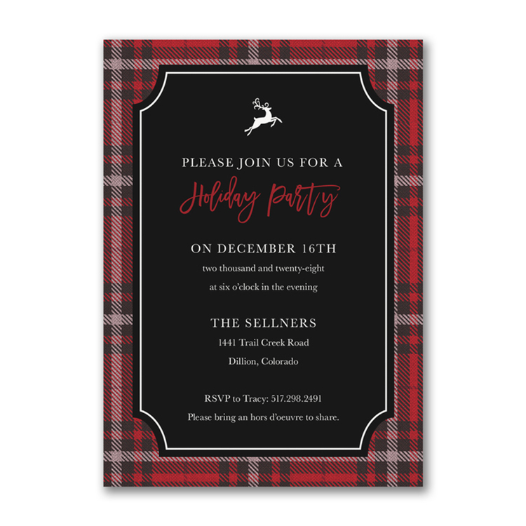 Family Plaid Invitation 1