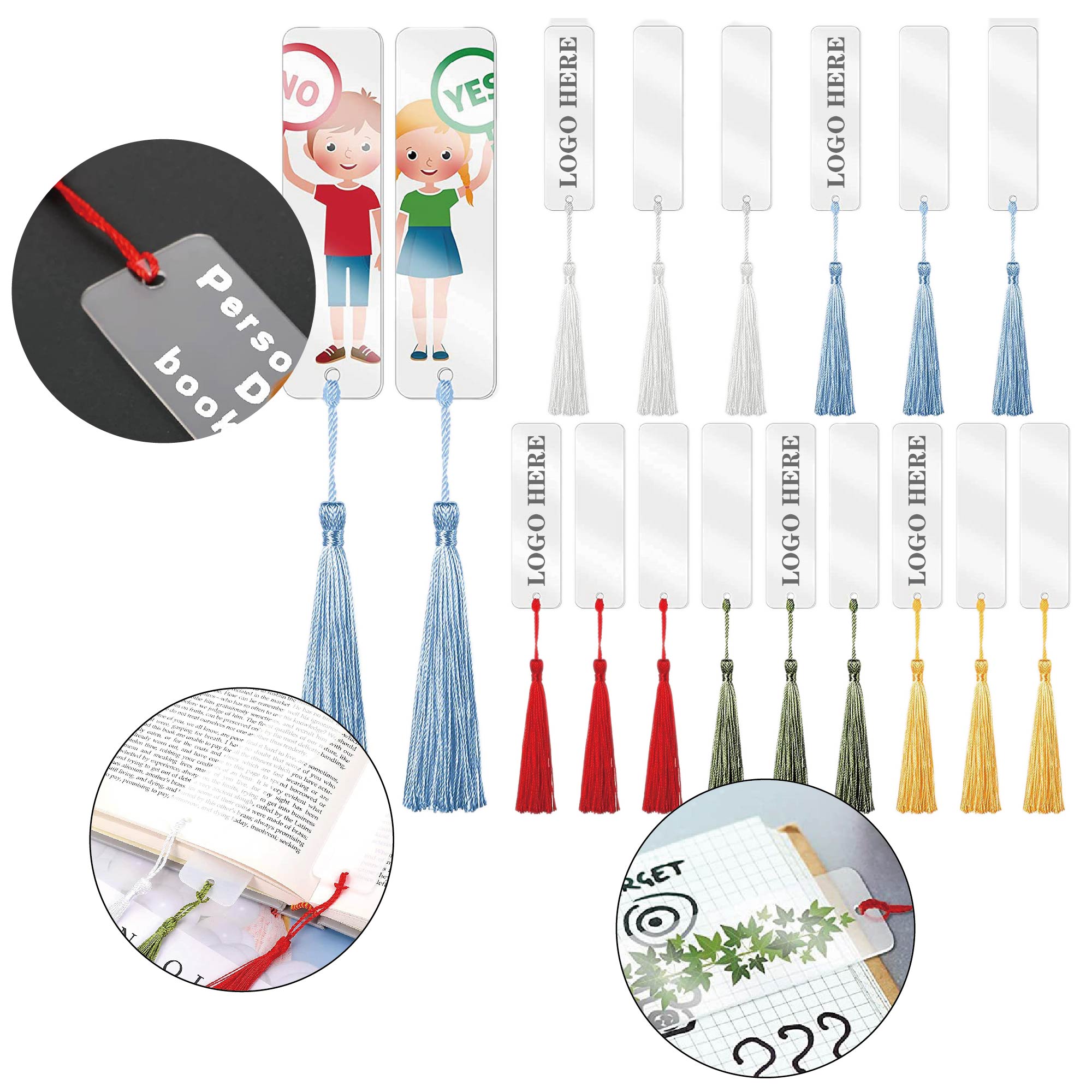 Acrylic Bookmark DIY Incomplete Rectangle Blank 15pcs 2