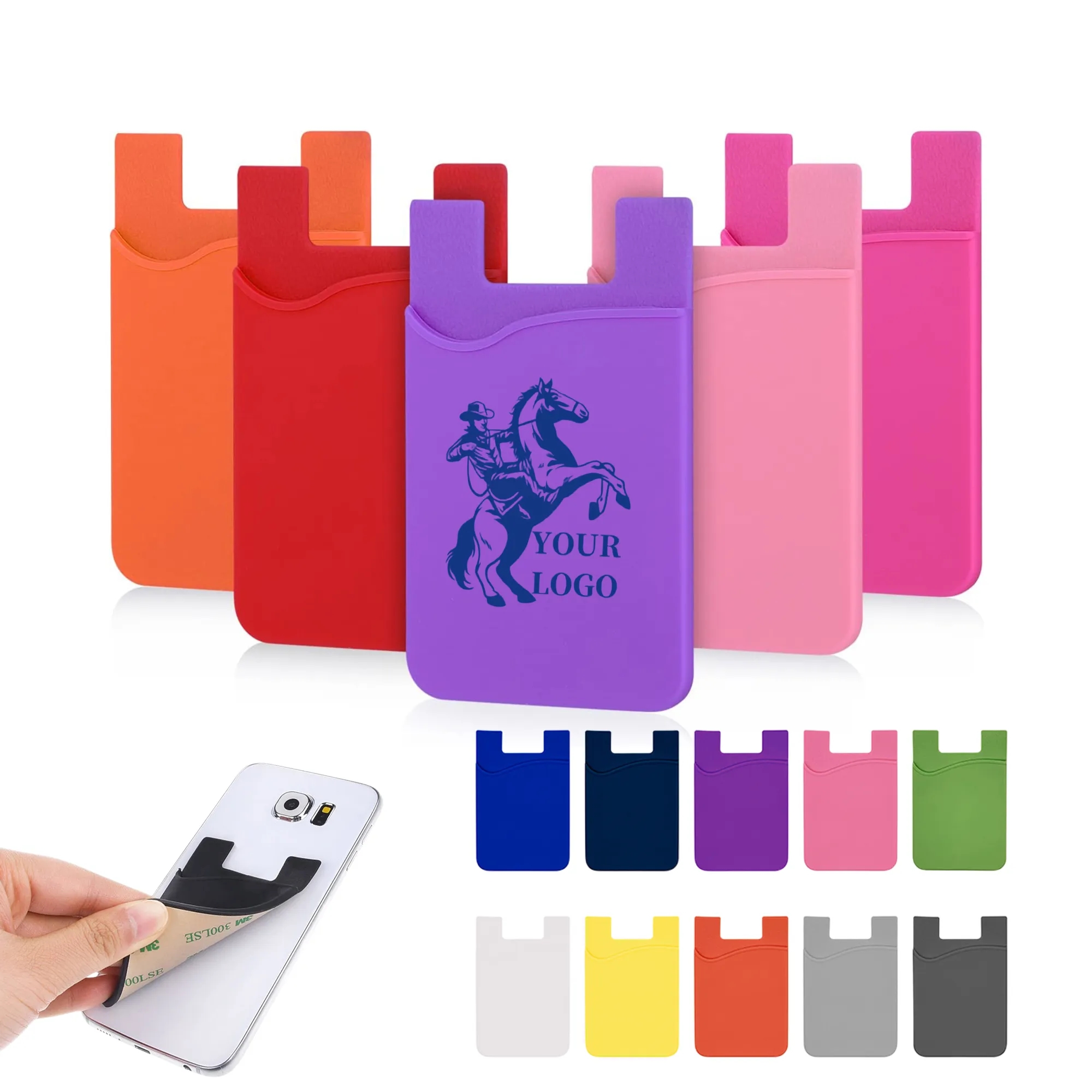Silicone Mobile Device Pocket Card Holders 5