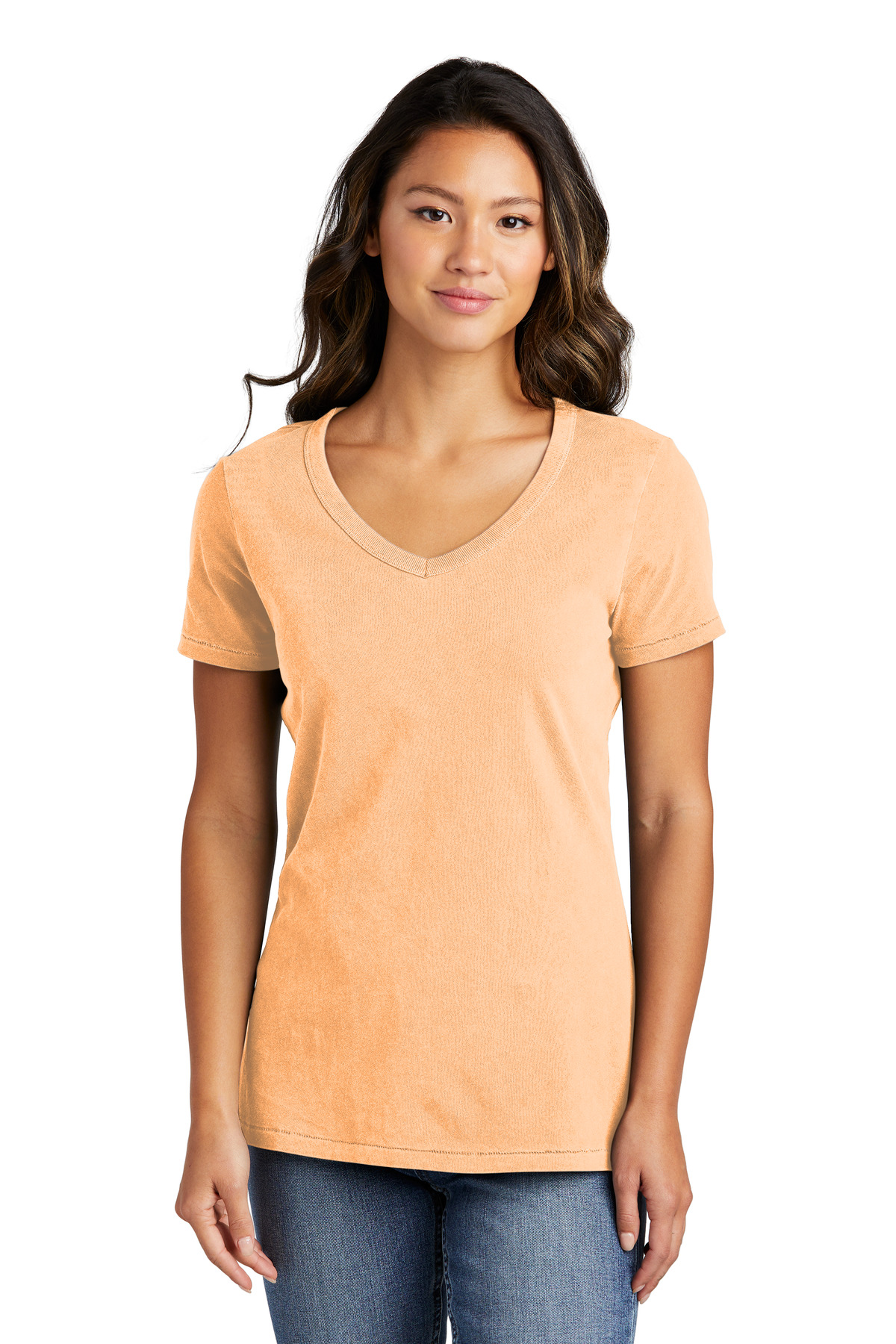 Port & Co Women's Beach Wash Garment-Dyed V-Neck Tee LPC099V 70