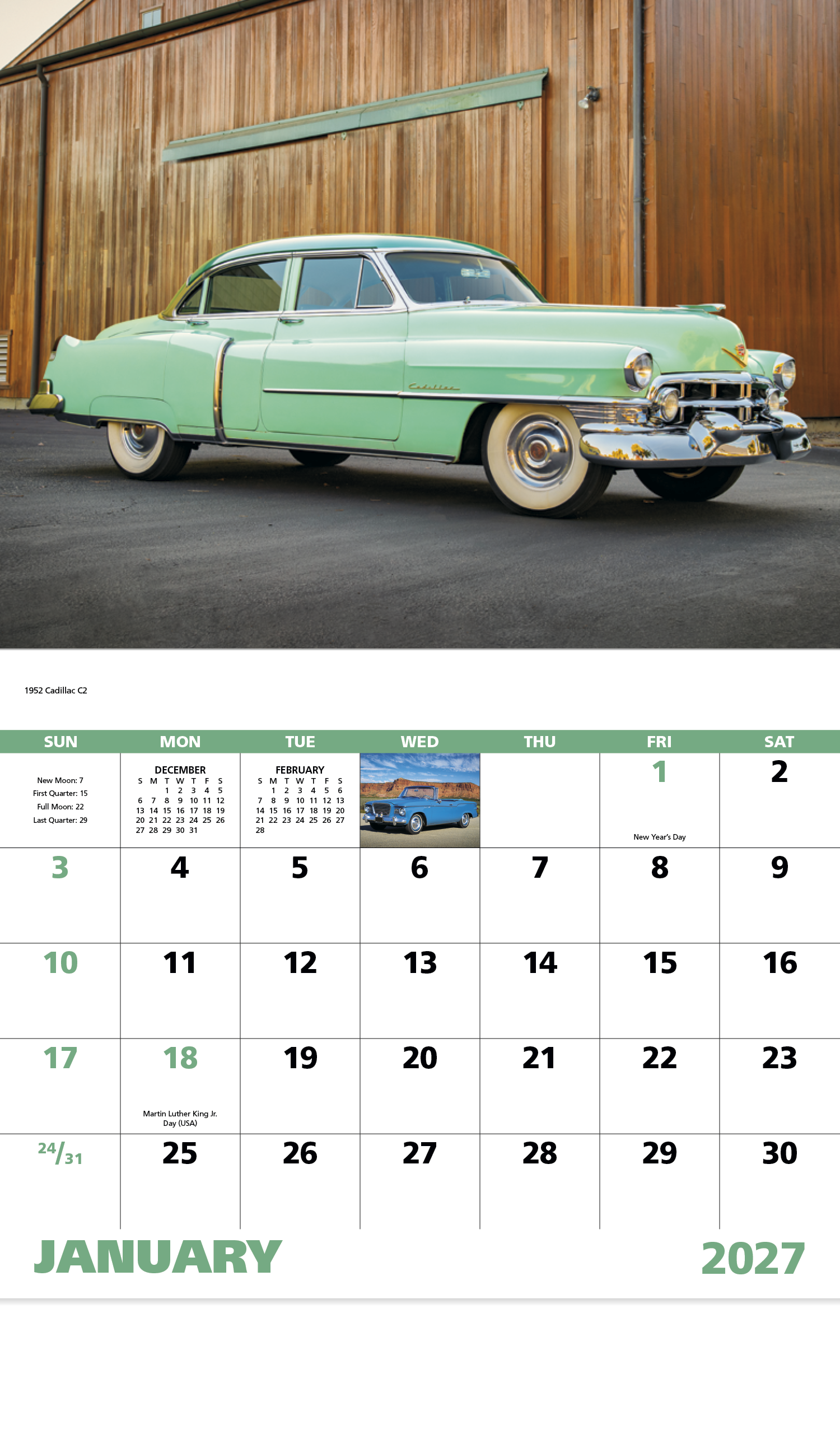Good Value™ Classic Autos - Stapled Calendar 17