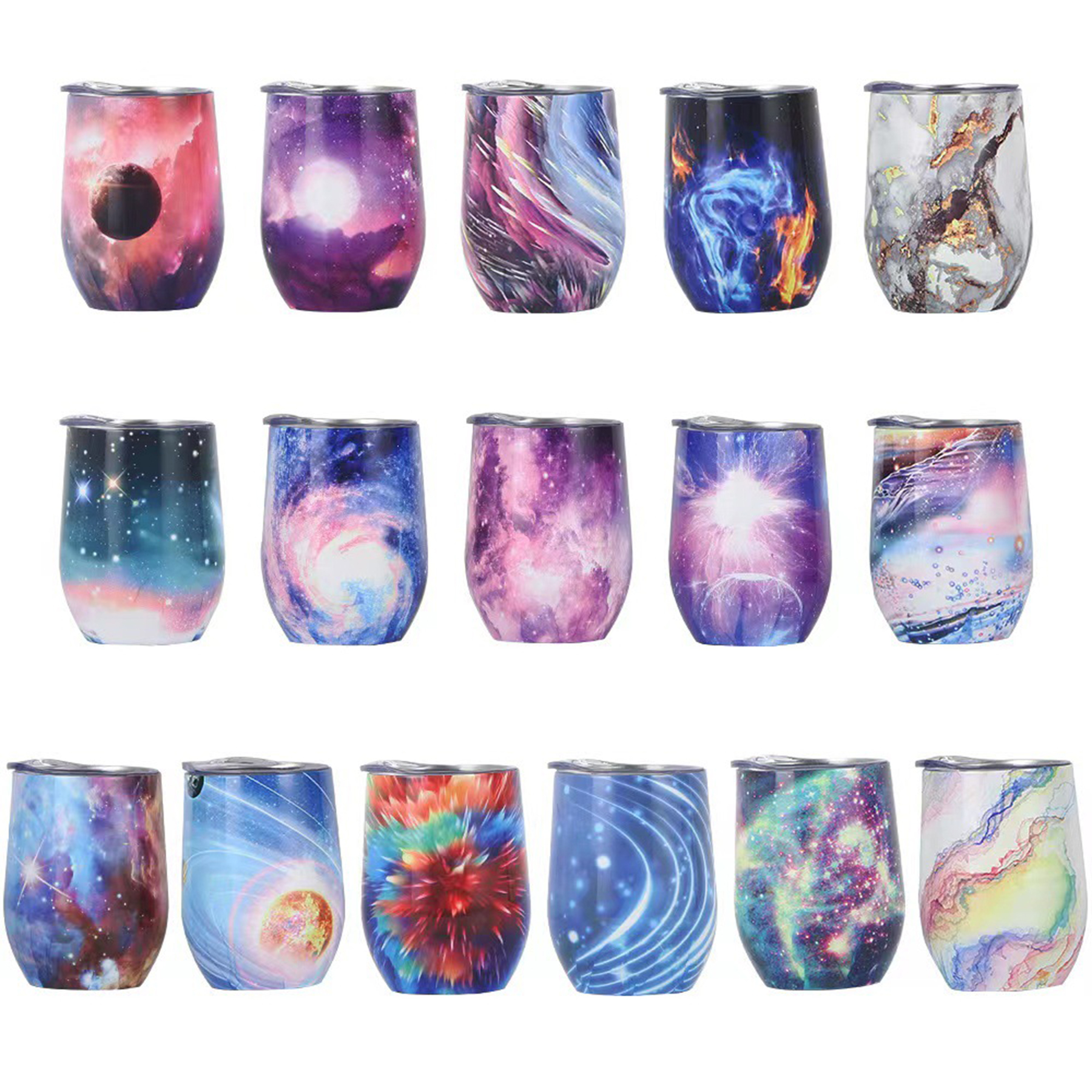 Mix Color 18OZ Stainless Steel Stemless Wine Glass Tumbler 3
