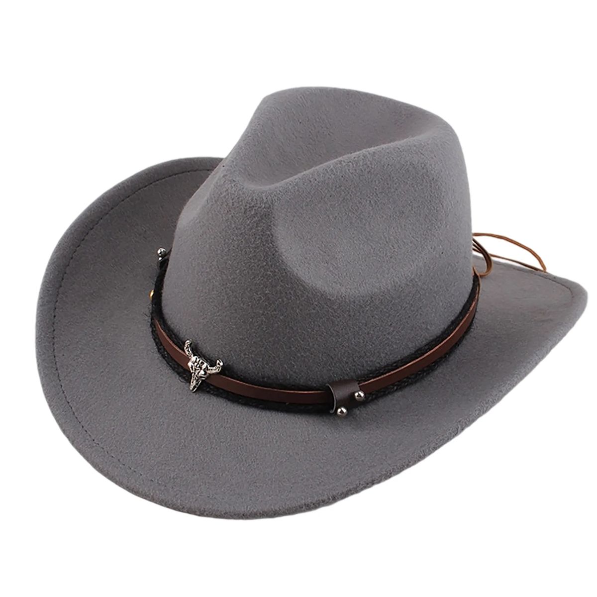 Polyester Cowboy Felt Hat with Traditional Shape 8