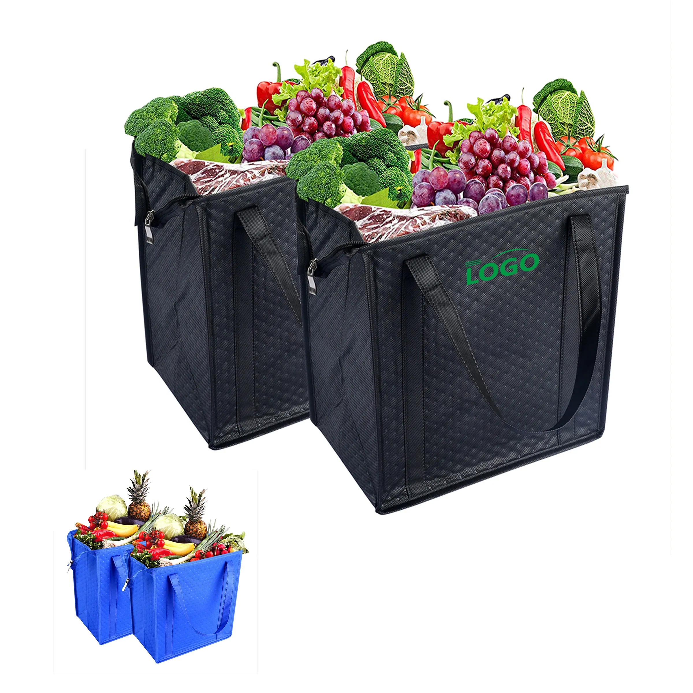 Large Capacity Oxford Fabric Grocery Tote, custom tote bag with logo imprint 2