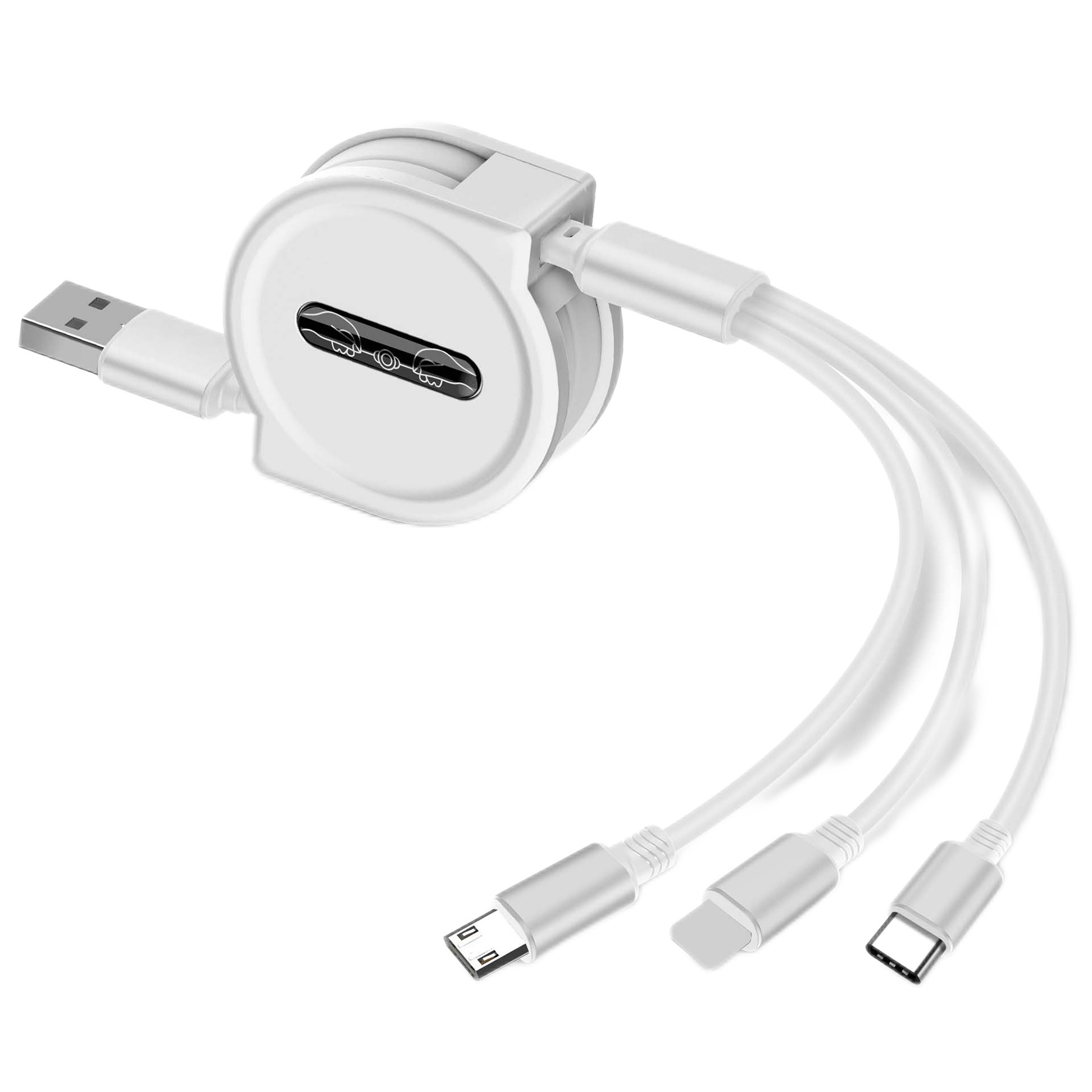 Retractable 3-In-1 Fast Charging Data Cable 3
