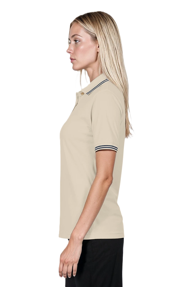 Ladies' Superblend Tipped Pique Polo 44