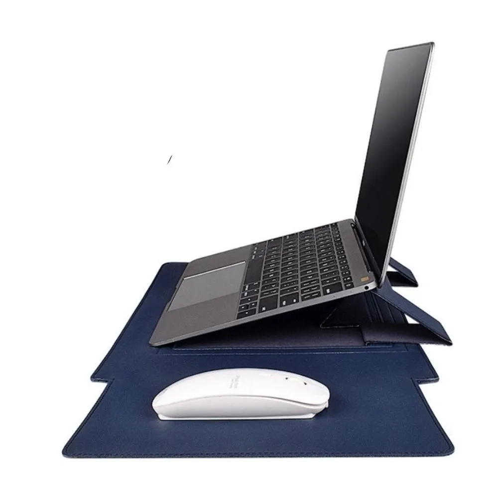Multifunction Stand Leather Laptop Sleeve 5