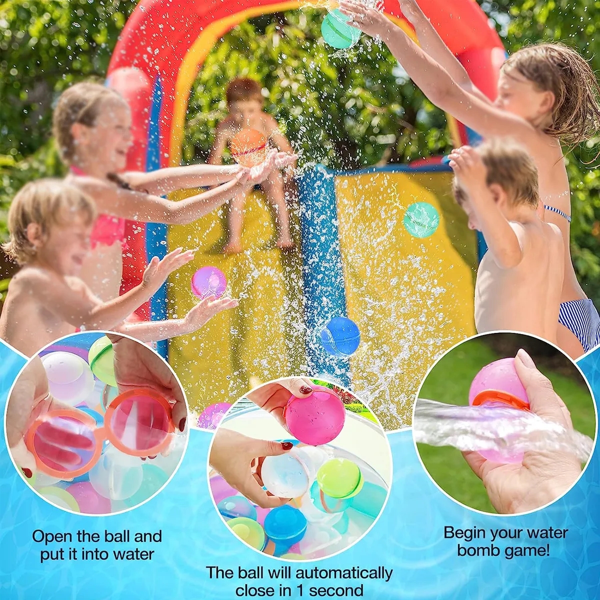 In Stock Custom Silicone Reusable Water Bomb Balloons 5