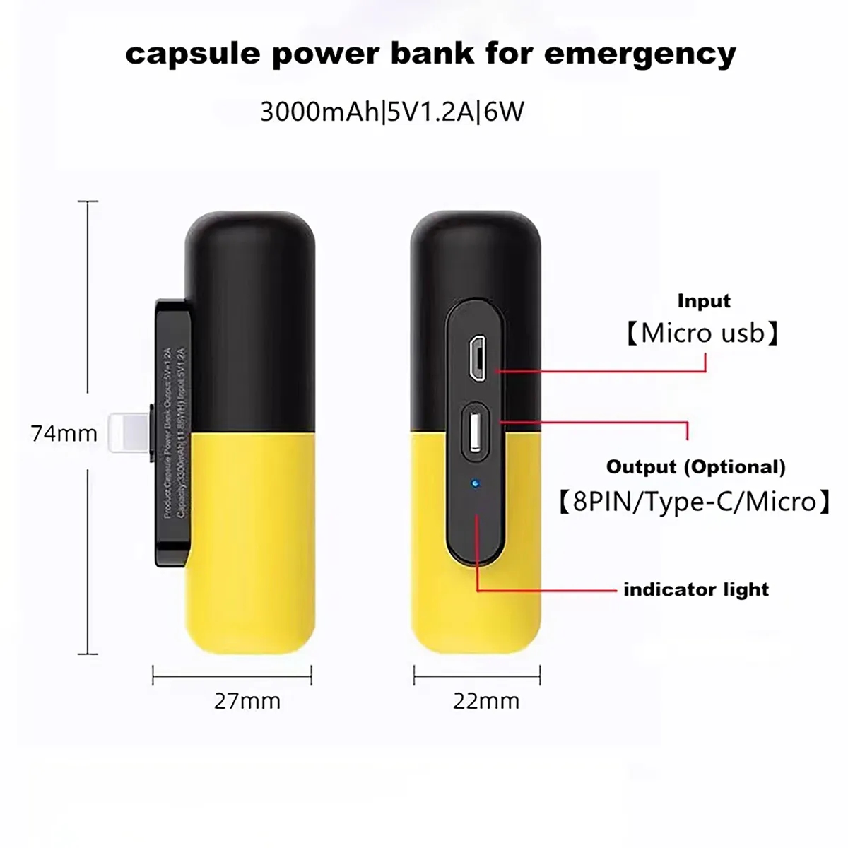 1200mAh Capsule Power Bank For Phone 4