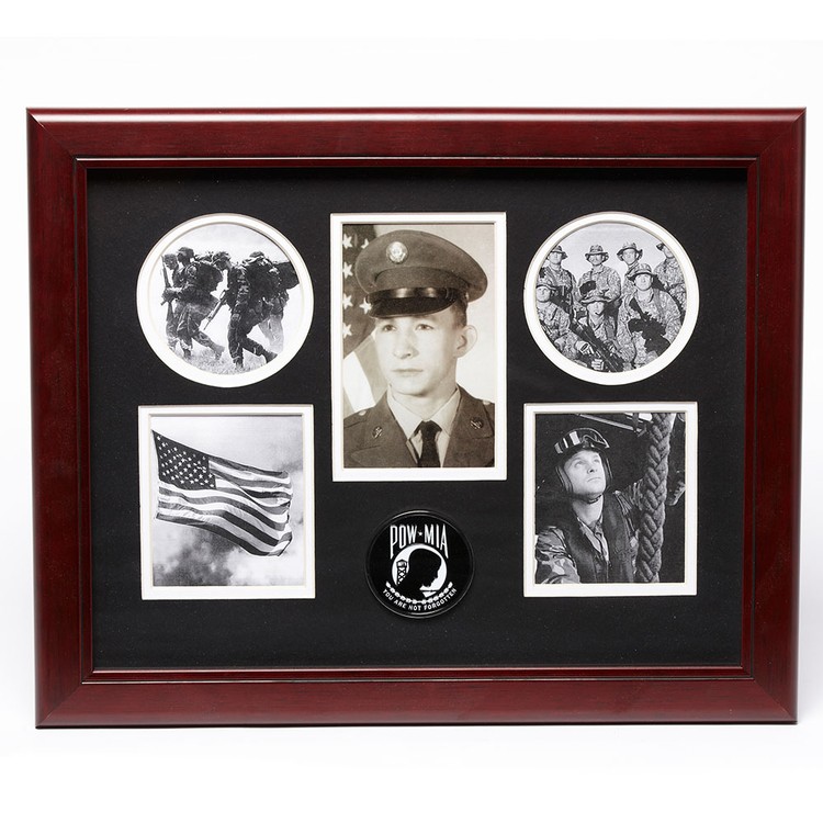 POW MIA Medallion 5 Picture Collage Frame 2