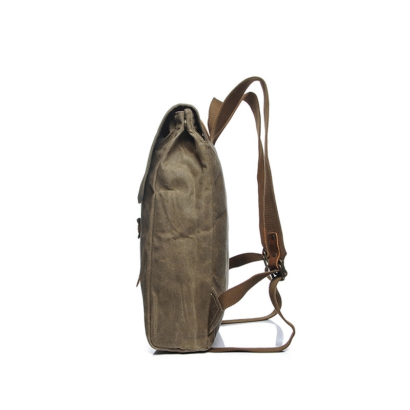 Vintage Stylish Waxed Backpack 6