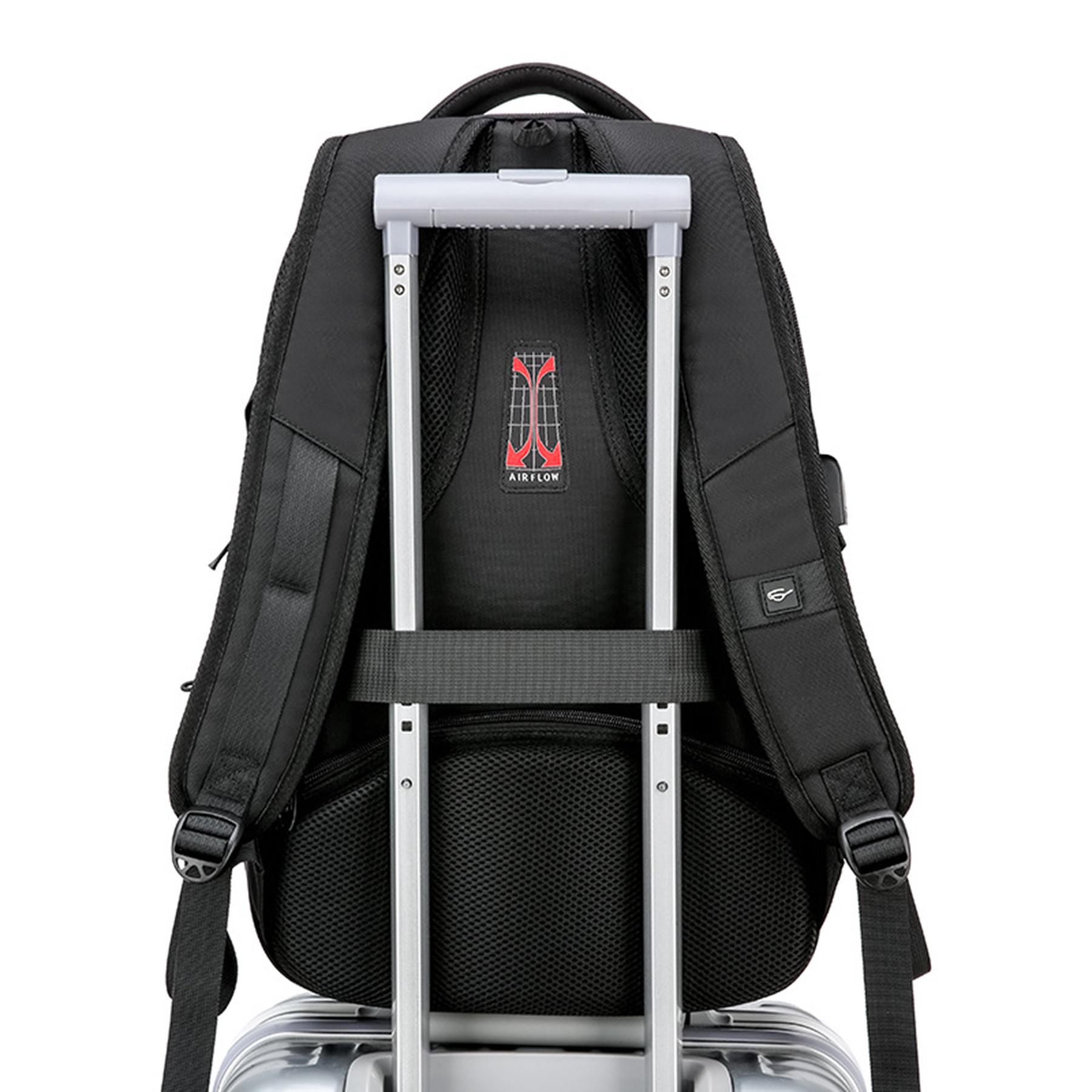 Classic Black Travel Laptop Backpack 4