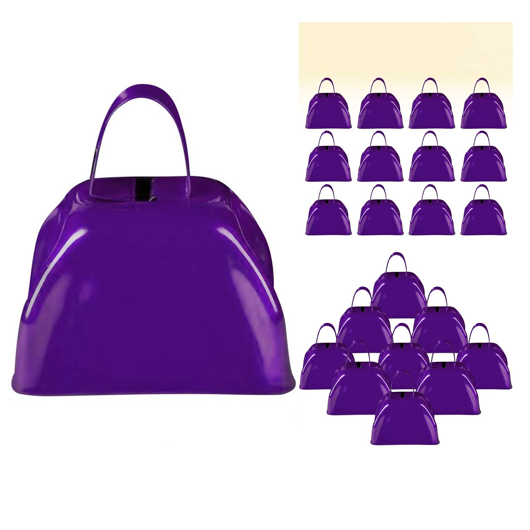Purple Metal Cowbell Noisemaker 3