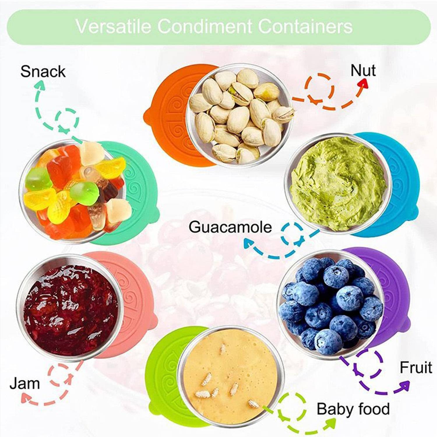 6PCS Stainless Steel Salad Sauce Containers 4