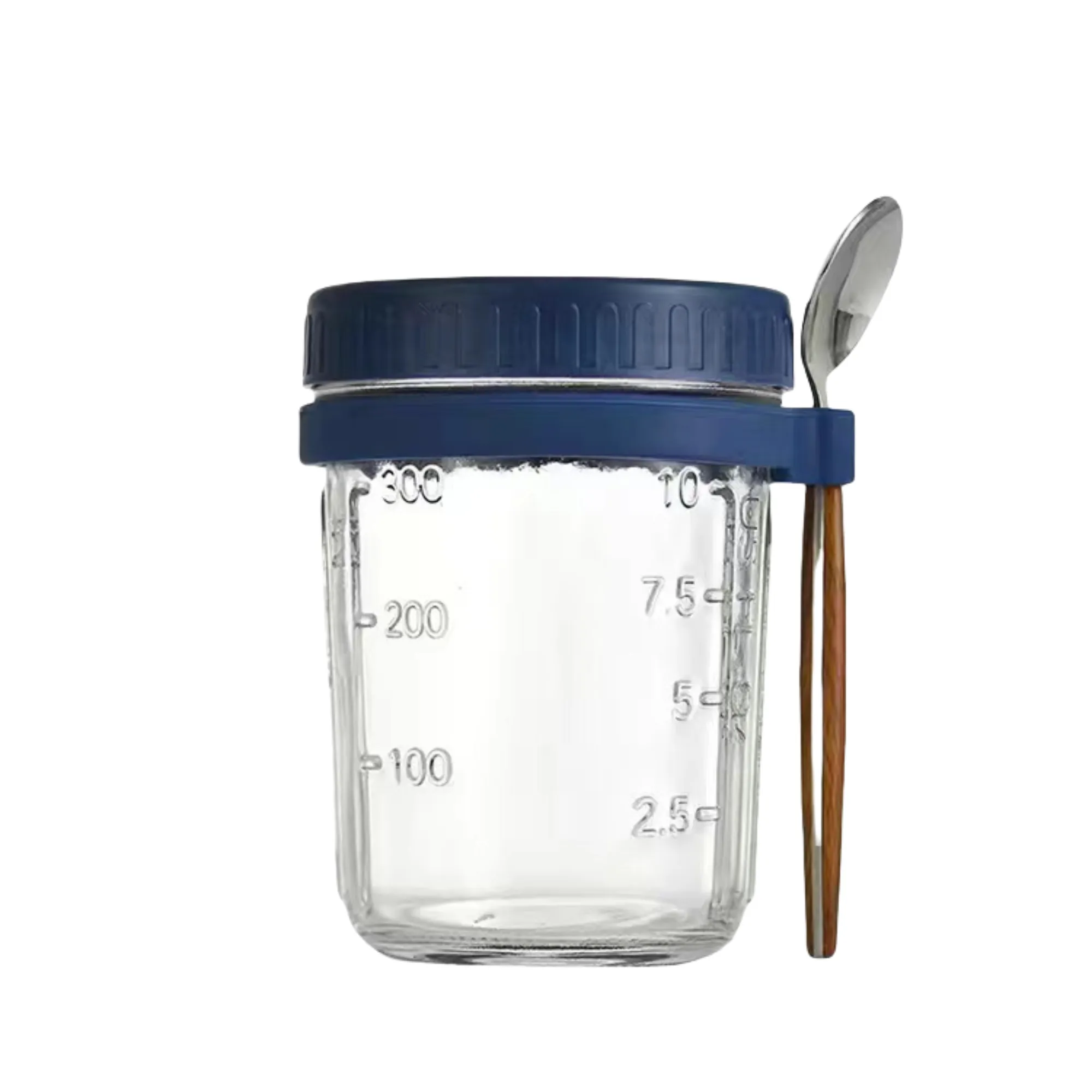 12oz Overnight Breakfast Cup With Measuring Marks And Spoon 2