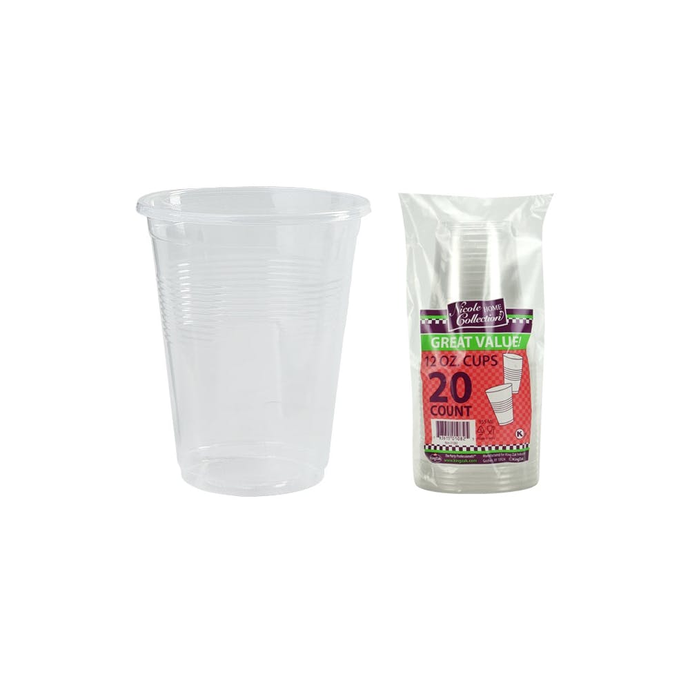 Plastic Soft Cups - Clear 12 oz 20 Pack 2