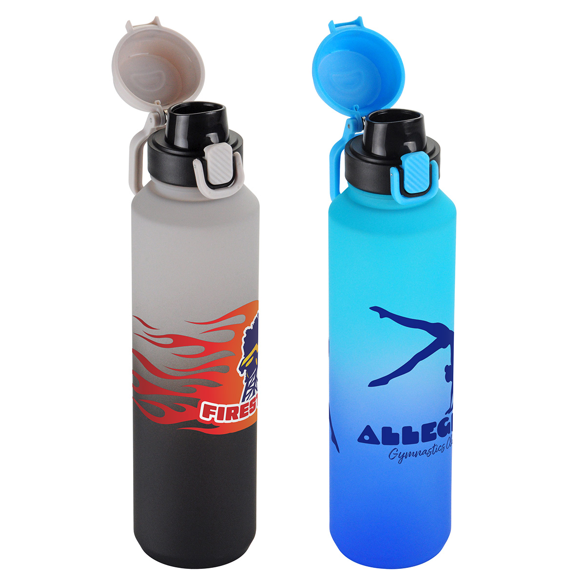 Chroma 27 oz Tritan® Bottle with Snap-Top Lid & Carabiner 6