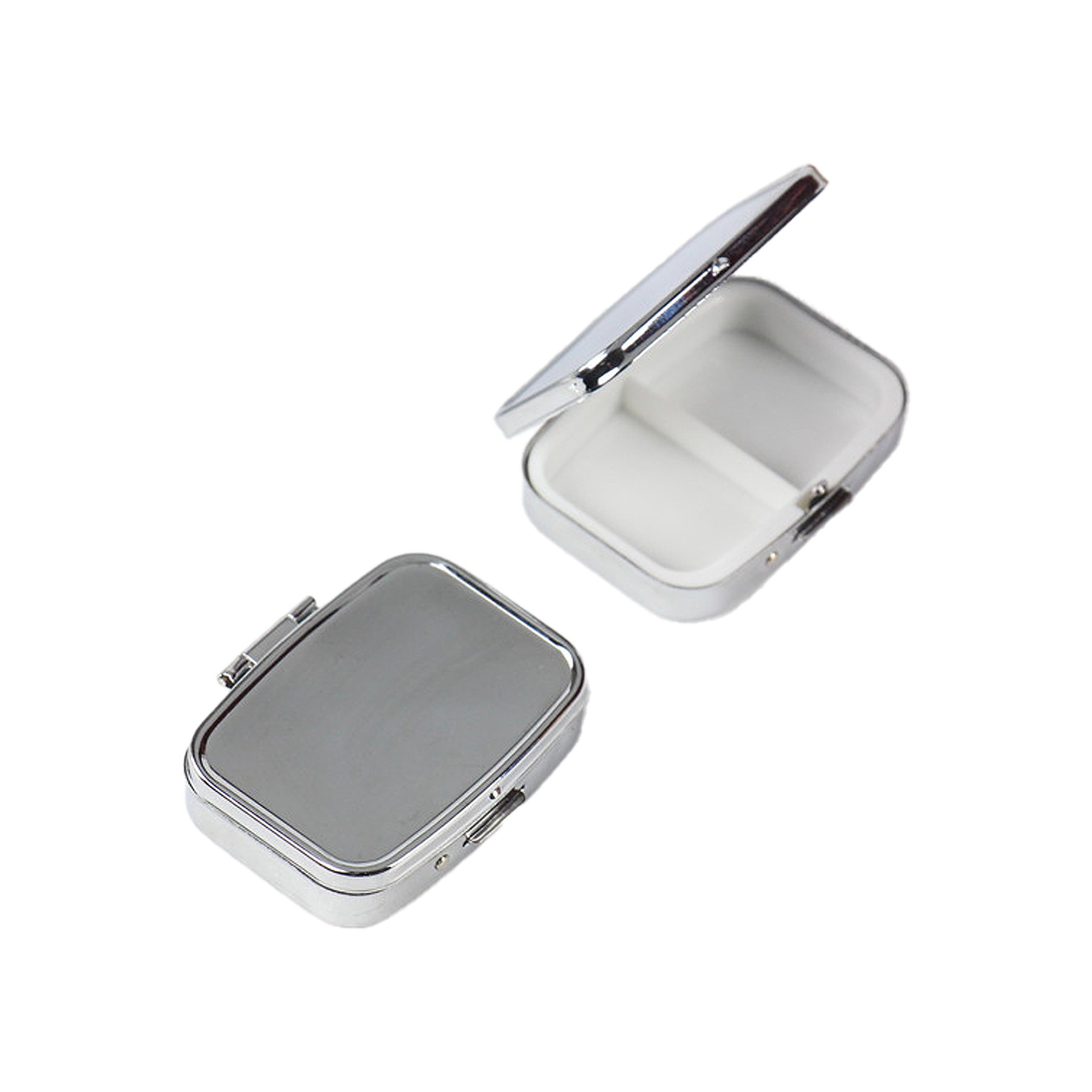 Square Two Compartments Vitamins Pill Cases 7