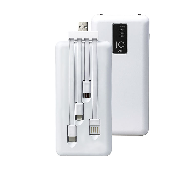 Power Bank with 4 Built-in Cables - 10000 mAh 3