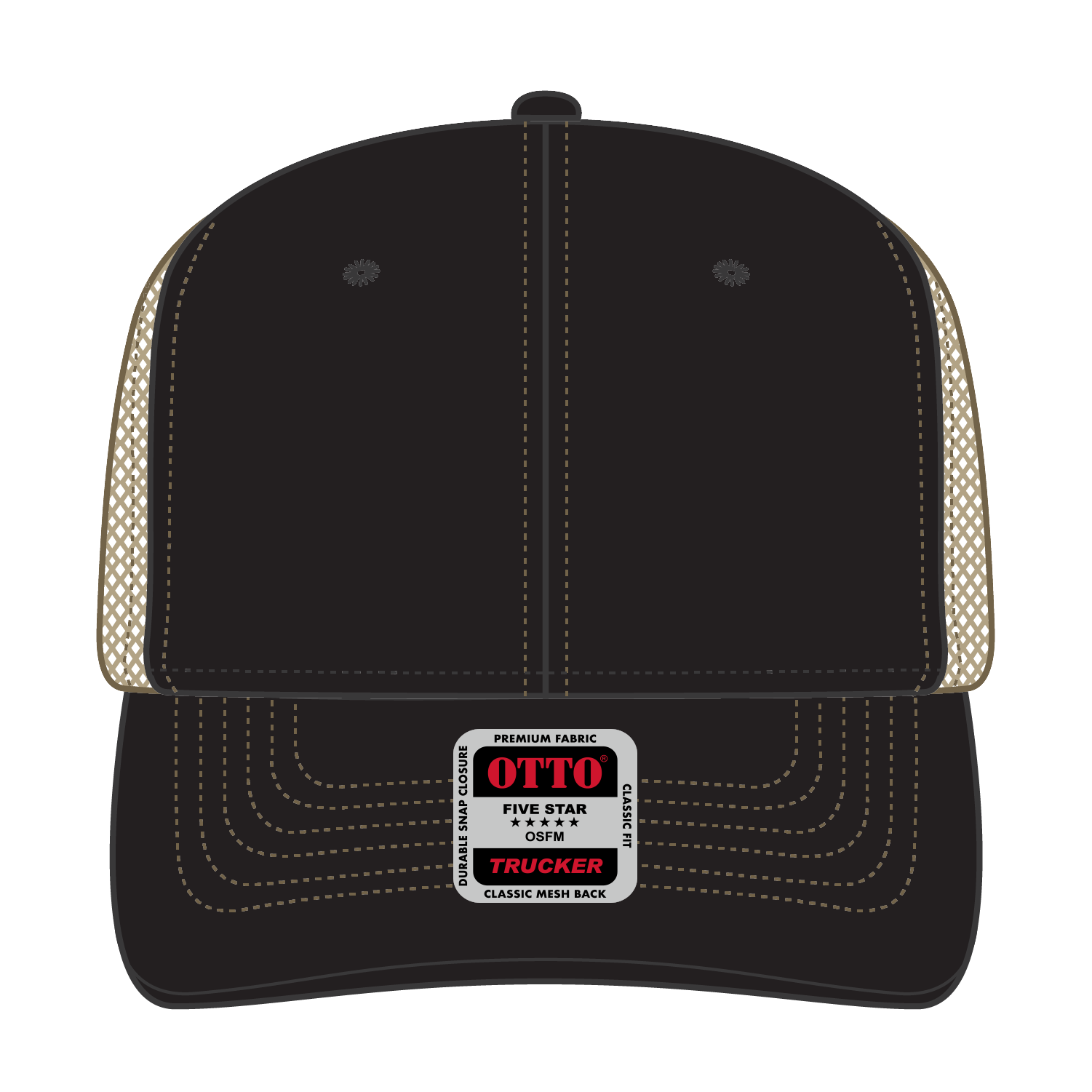 OTTO CAP® 6 Panel Mid Profile Mesh Back Trucker Hat 56