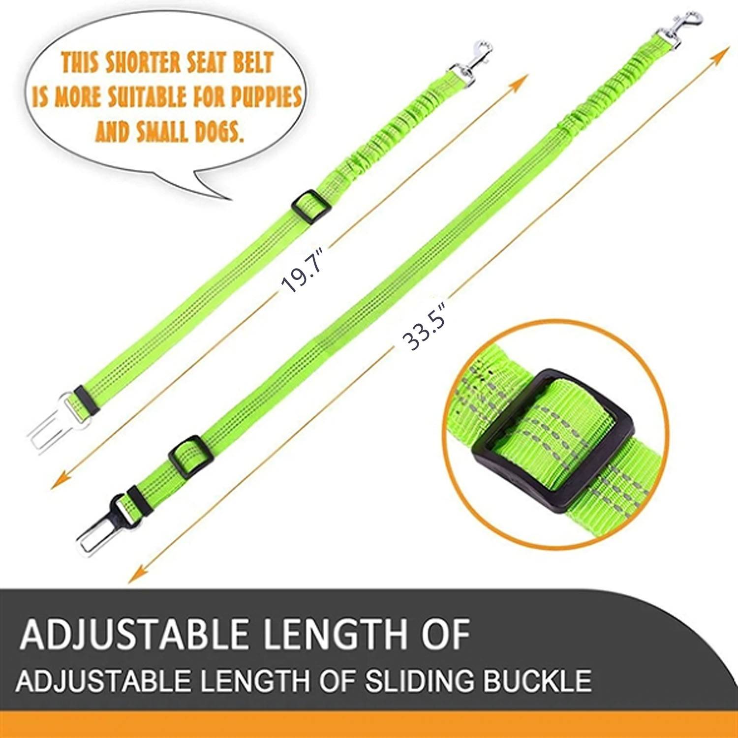 Seat Belt W/ Elastic Bungee Buffer 6