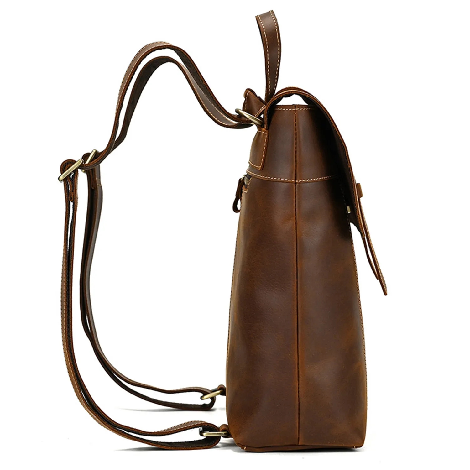 Women'S Retro Leather Backpack Outdoor Leisure Bag 2
