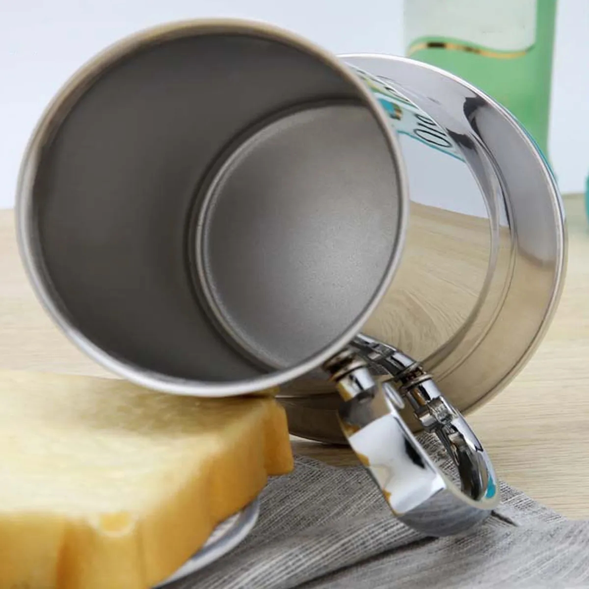 Double Wall Vaccum Stainless Steel Beer Mug With Handle 5