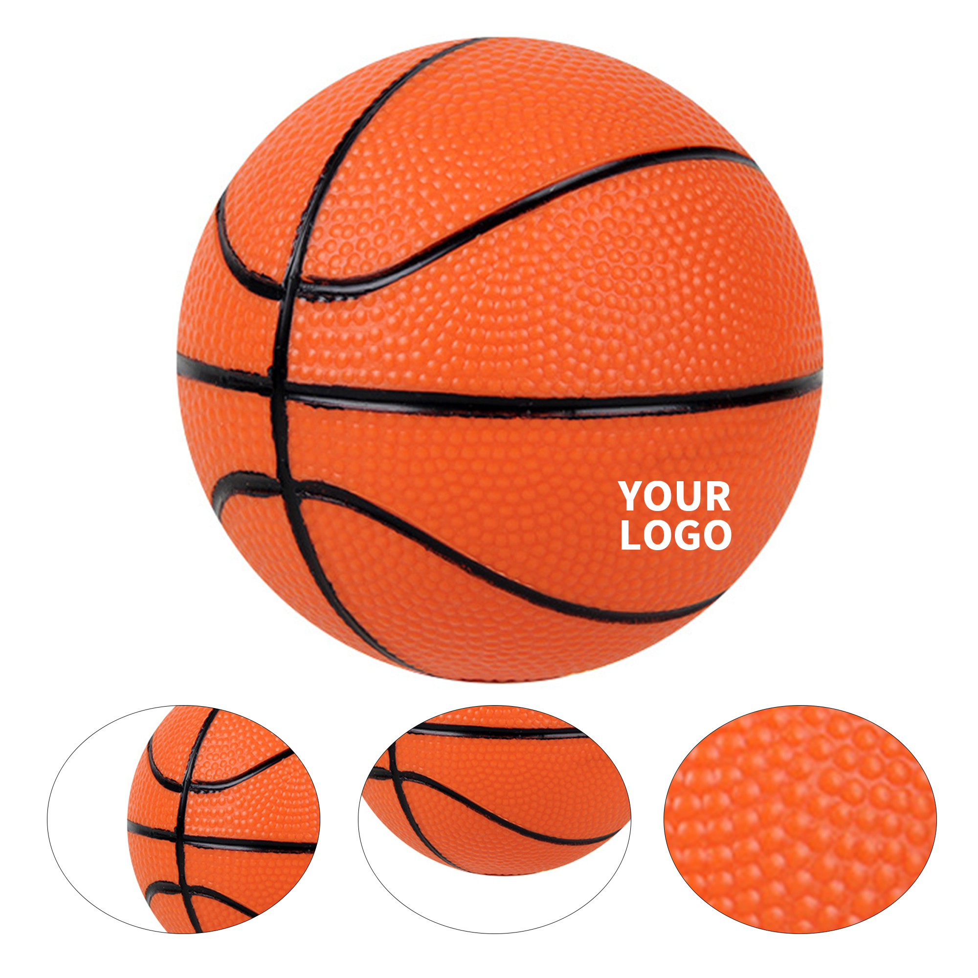 Mini Rubber Training Basketball 5.2" Diameter 2