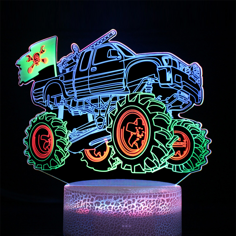 Customizable 3D LED Light With Interchangeable Acrylic Discs 9
