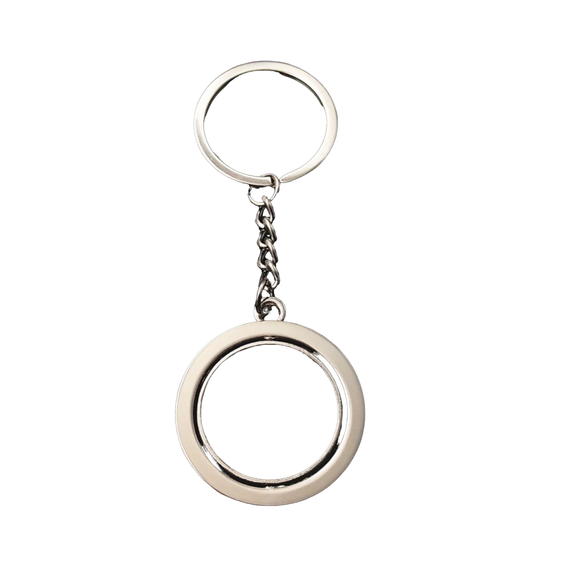Zinc Alloy Rotatable Emblem Key Ring 3.6" Length 1