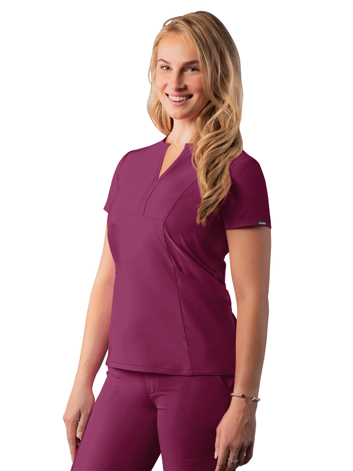 Adar - Addition - Women's Notched V-Neck Top