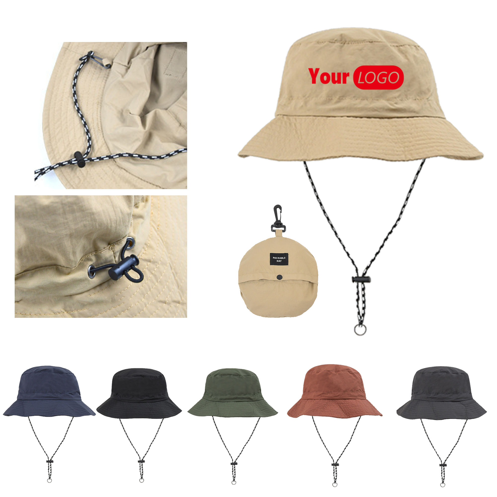MOQ100 Quick Dry Hiking Hat Customizable Logo 2