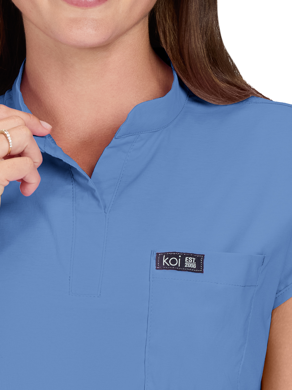 koi - Basics - Women's One-Pocket Stretch Tuck-In Ari Top 27