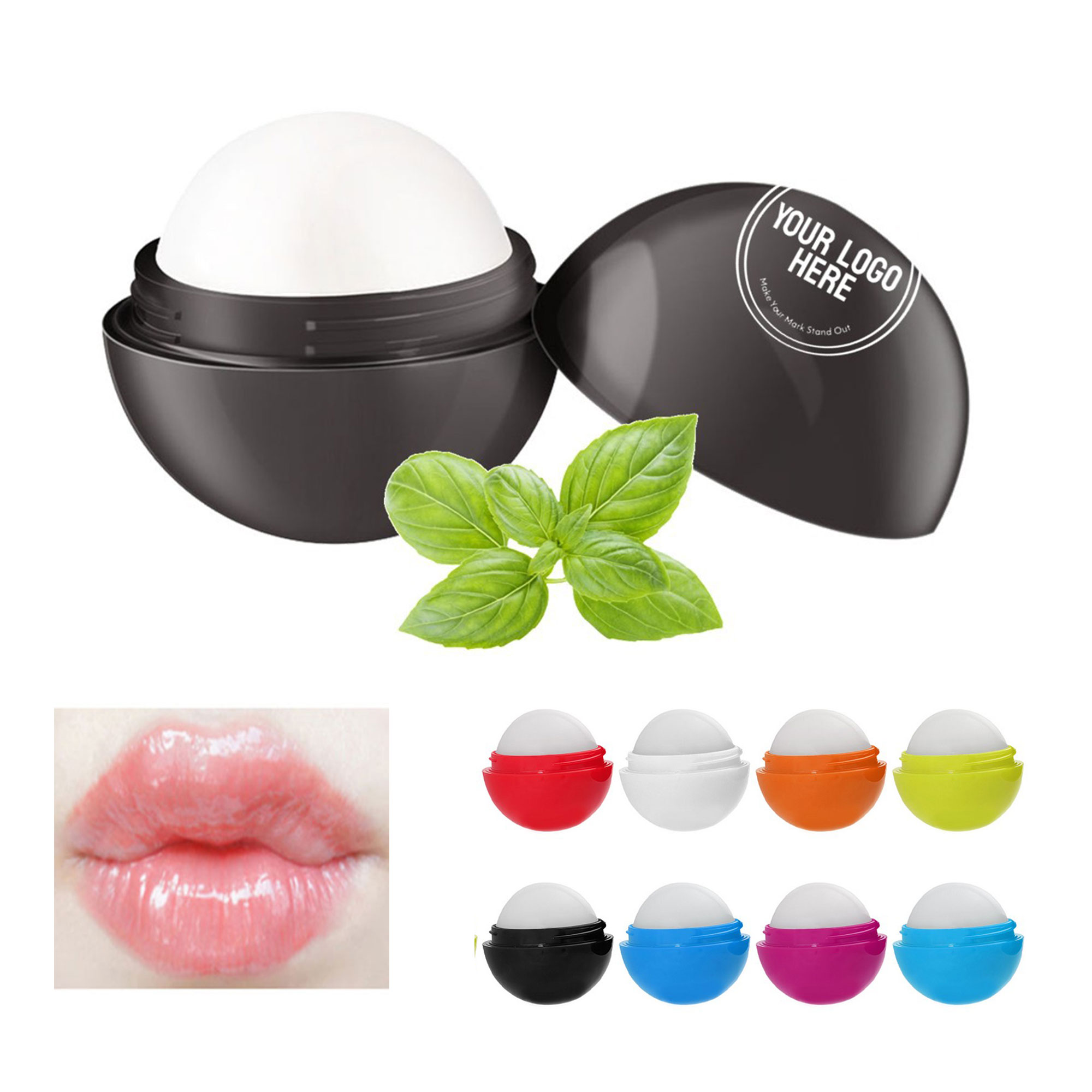 Round Vanilla flavor Lip Balm Ball 8