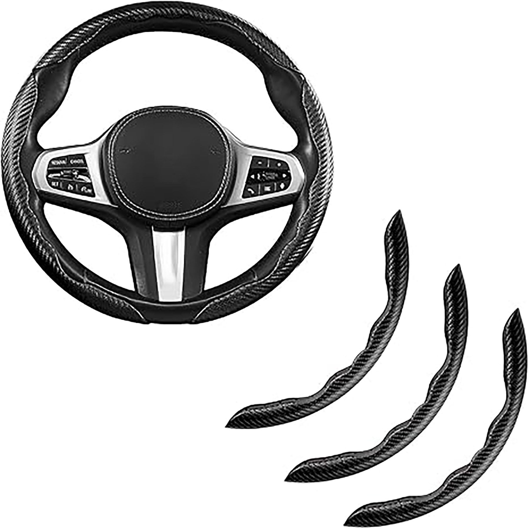Carbon Fiber Steering Wheel Covers 2