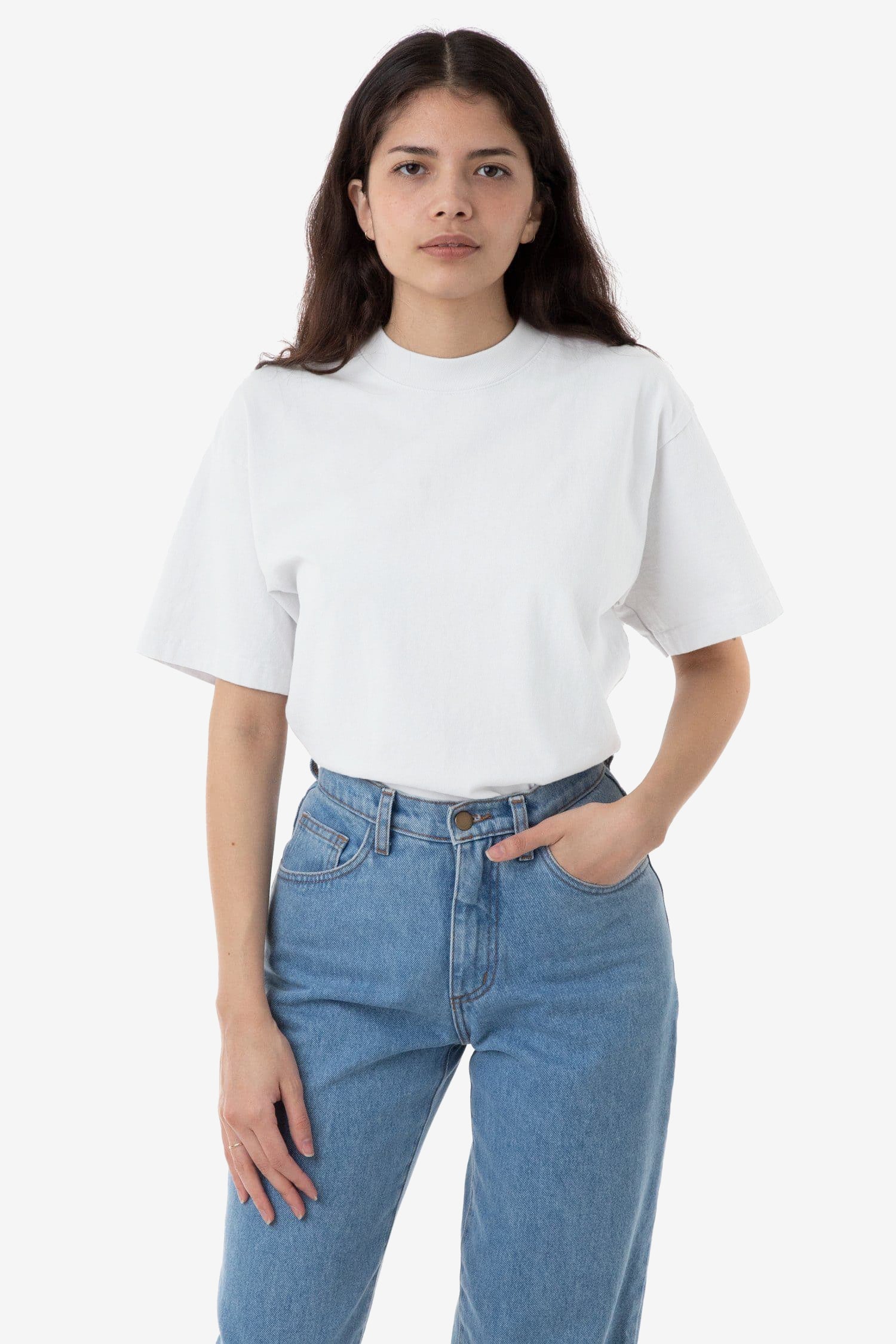 14/1 S/S MOCK NECK T 7.5OZ 8