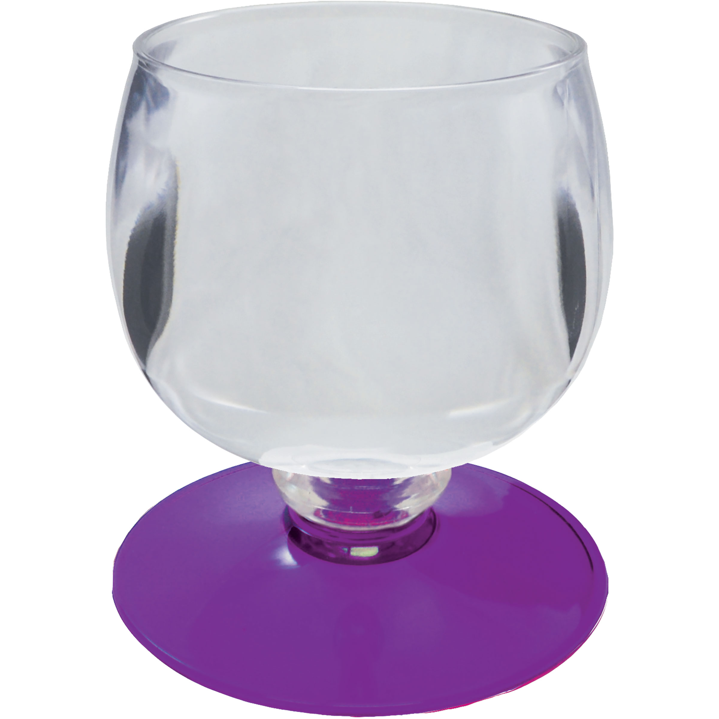 12oz Short Stem Plastic Wine Goblet with Your Choice of Base Color 4