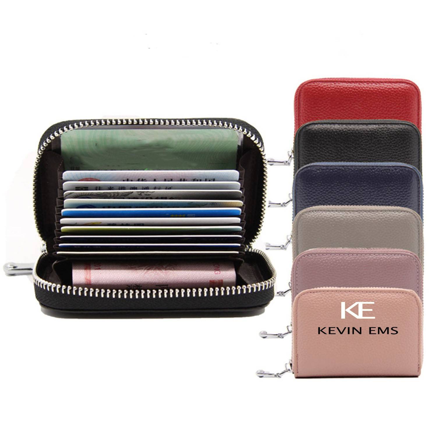 RFID Anti-theft Top Grain Leather Card Bag 2
