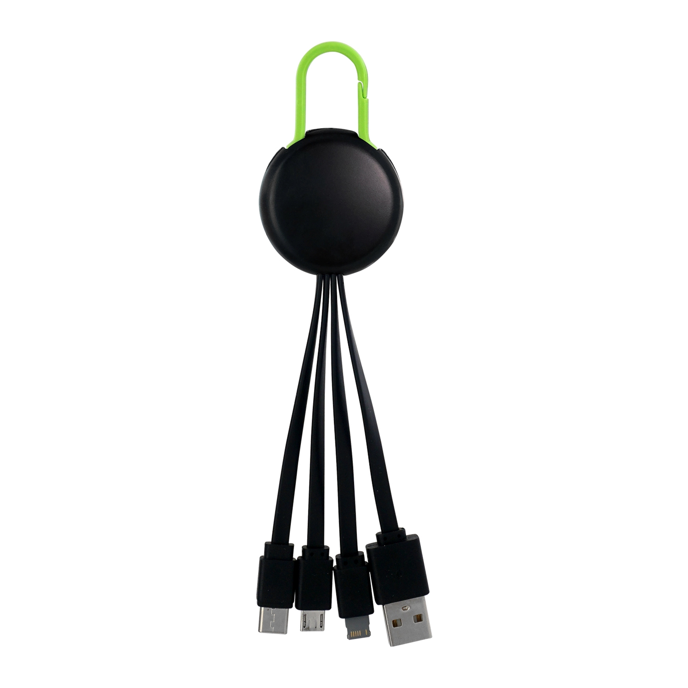 BLACK COLORFUL CLIP 3 IN 1 CHARGING CABLE 30
