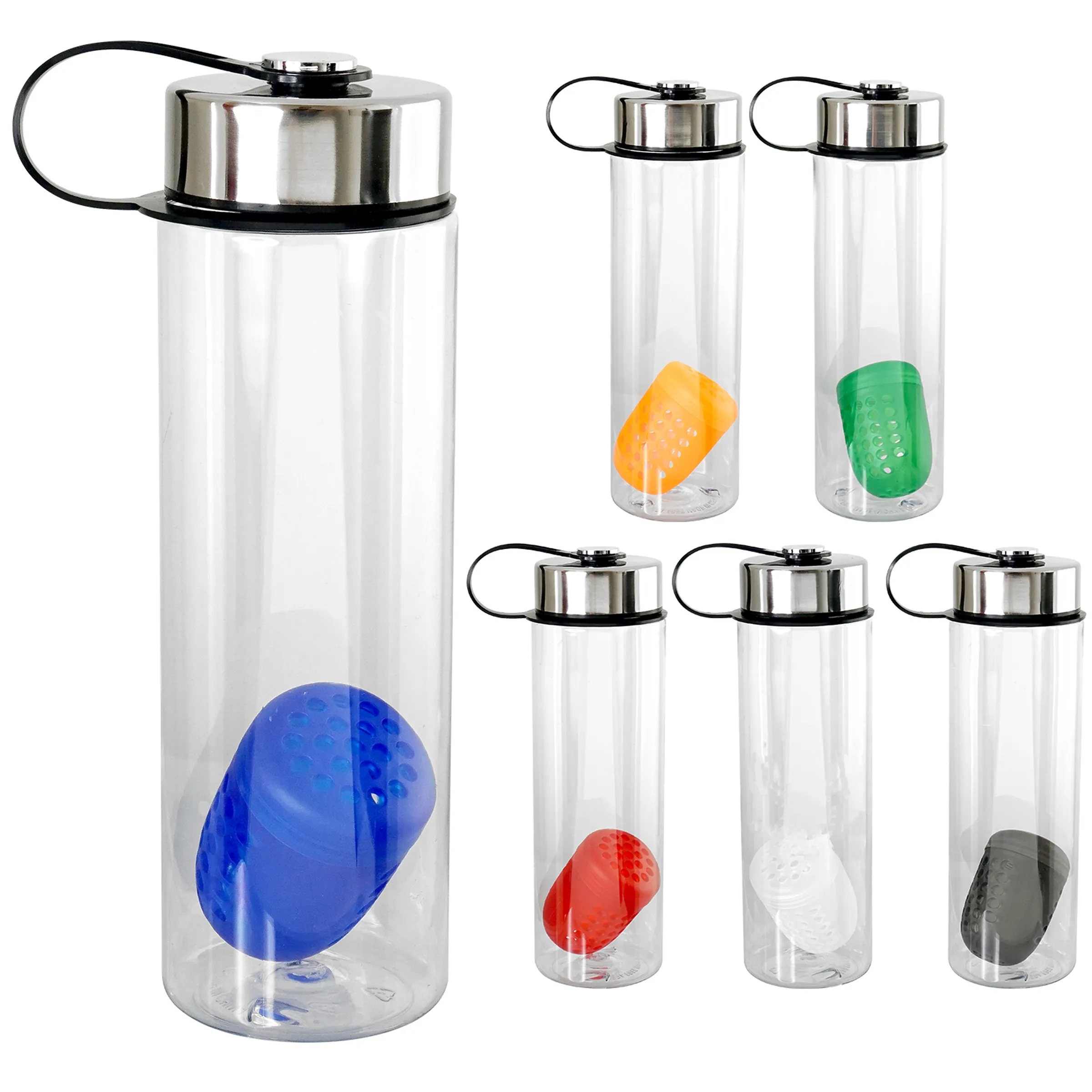 Metal Lanyard Lid 24 oz. Bottle With Floating Infuser, custom water bottle with logo imprint 5