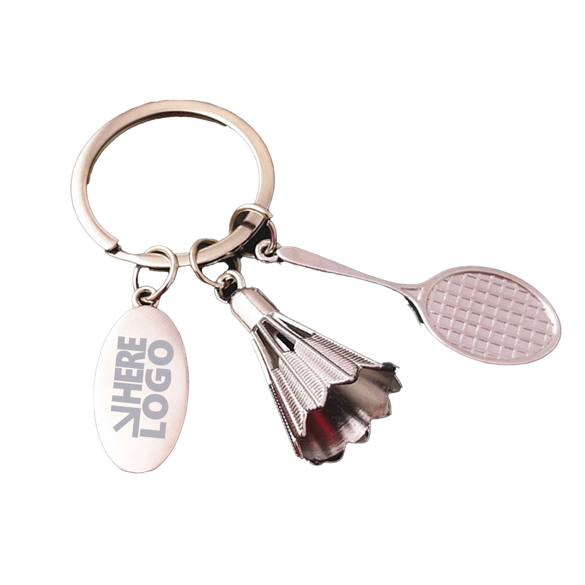 MOQ 20 Badminton Keychain 3D Fun and Sporty Key Ring 1