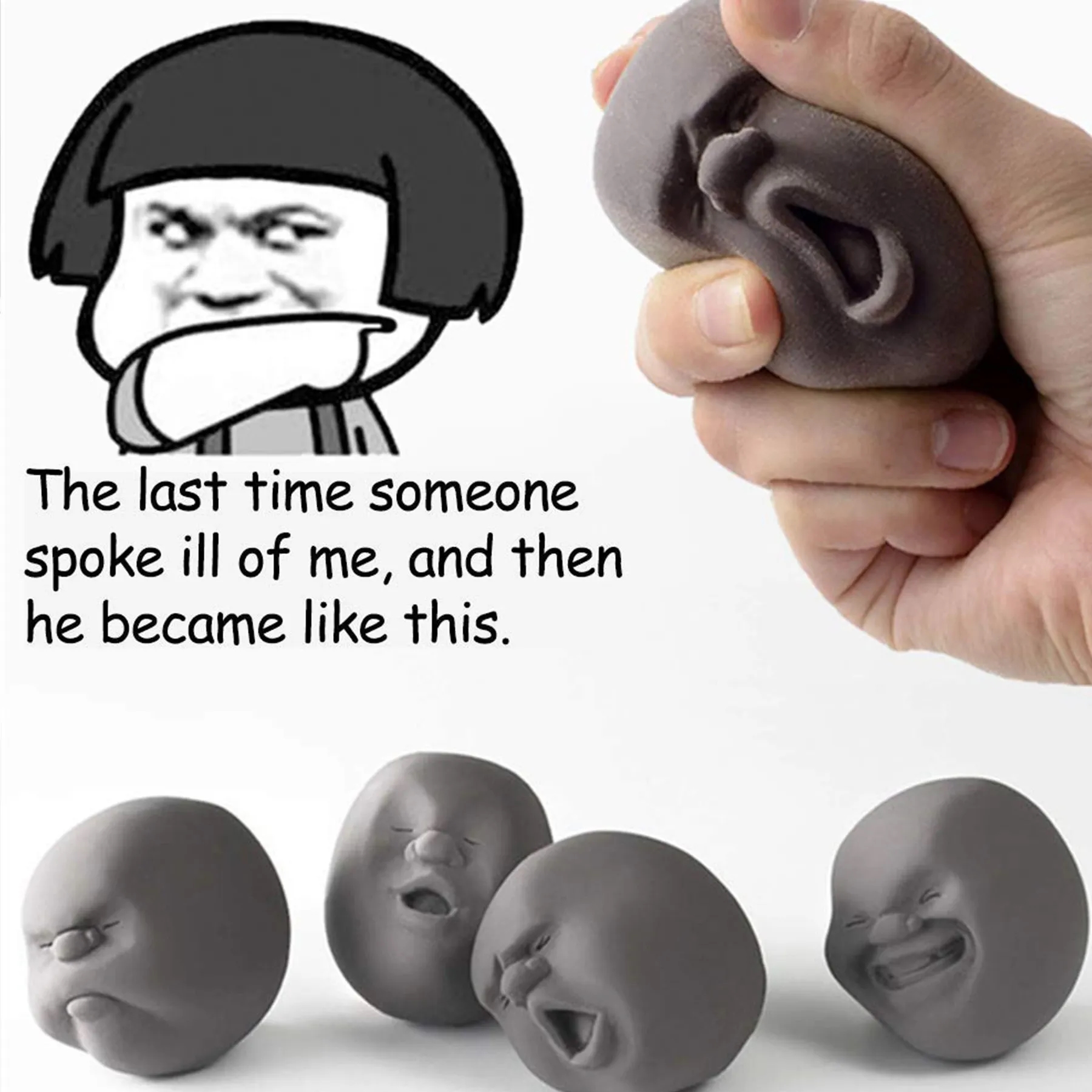 Funny Human Face Emotion Stress Ball 12
