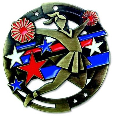 Cheer M3XL Die Cast Medal - 2-3/4" 1