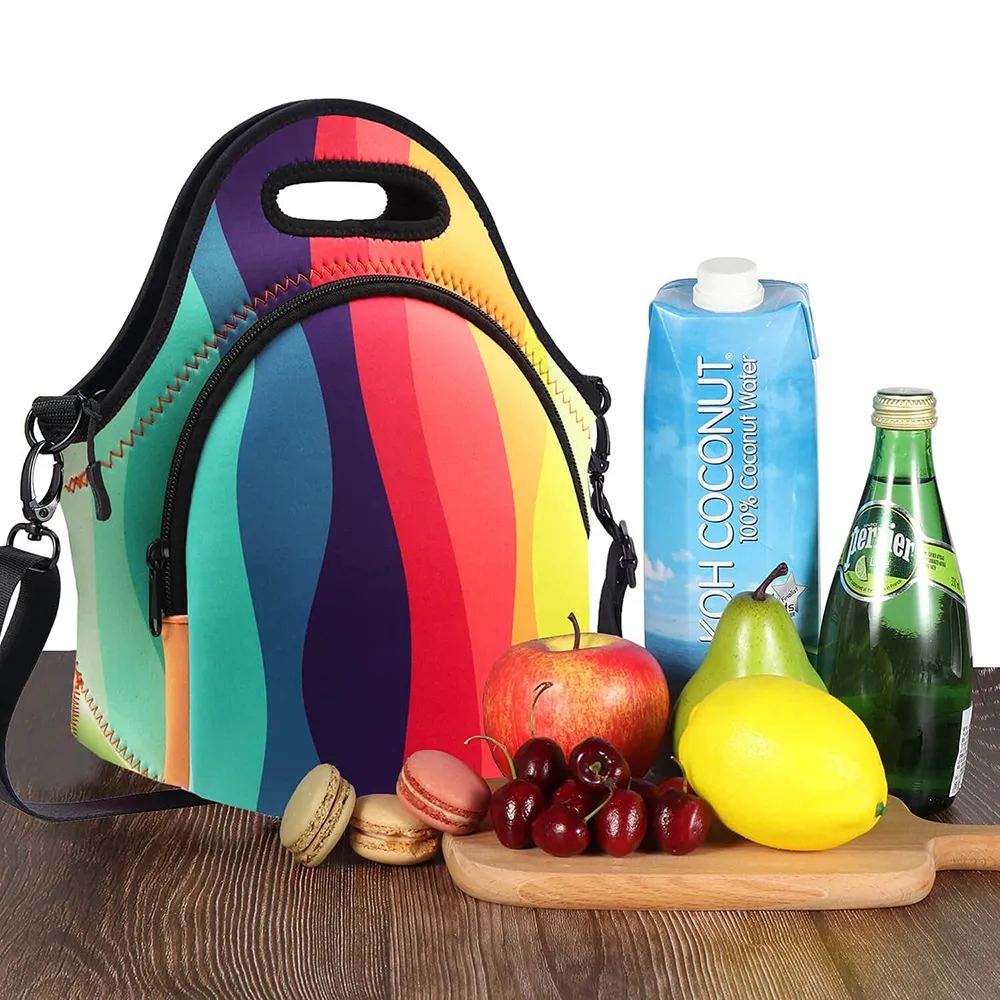 Neoprene Lunch Tote Bag with Shoulder Strap 4