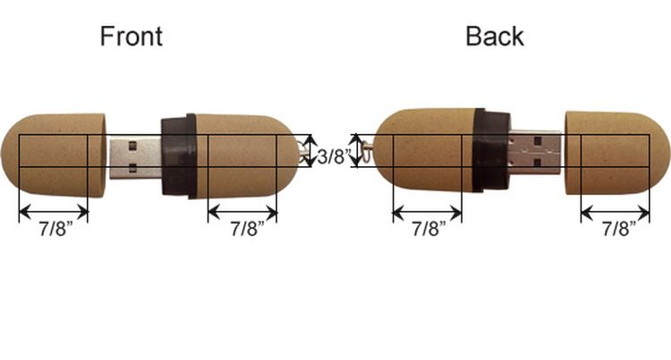 128GB - Eco Friendly Plastic USB Pen Drive 900 1