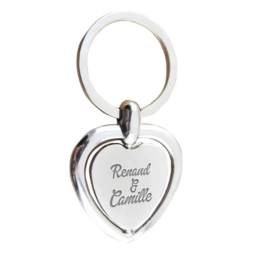 Spinning Heart Metal Keychain 4