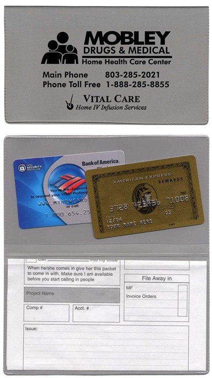 Card Case with 2 Clear Pockets 1