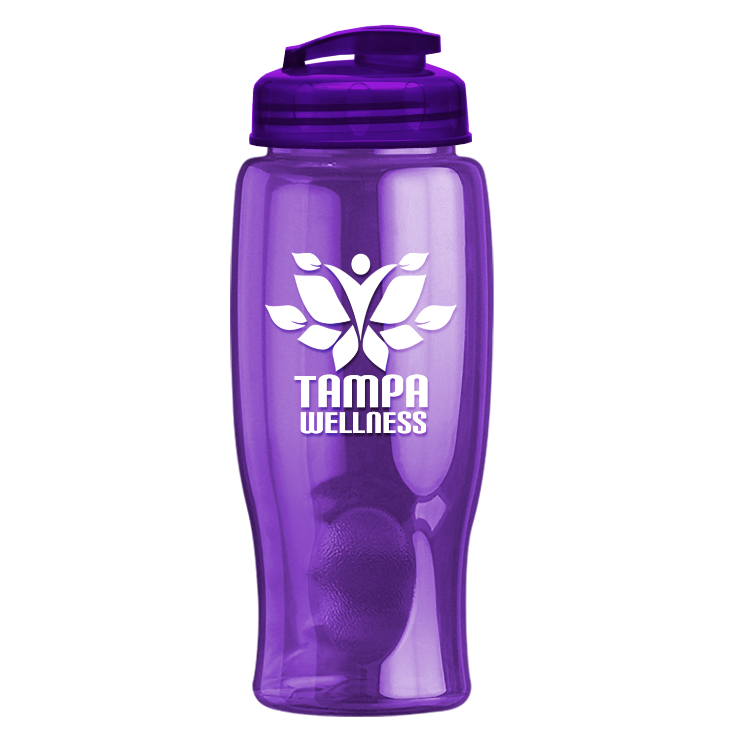 Poly-pure - 27 oz. Transparent Bottle with USA Flip 9